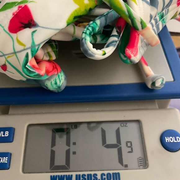 Victoria's Secret Swim Bikini Set 32B Hardware Top Bottom SP Tropical Floral New - Picture 13 of 13